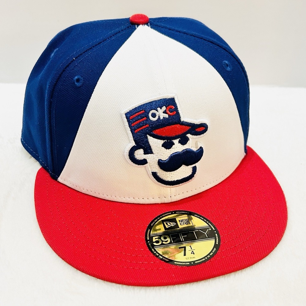 New Era Oklahoma City‎ 89ers Tri-Cut Mascot 59FIFTY Fitted Hat Cap 7 1/4 MiLB - Picture 3 of 5